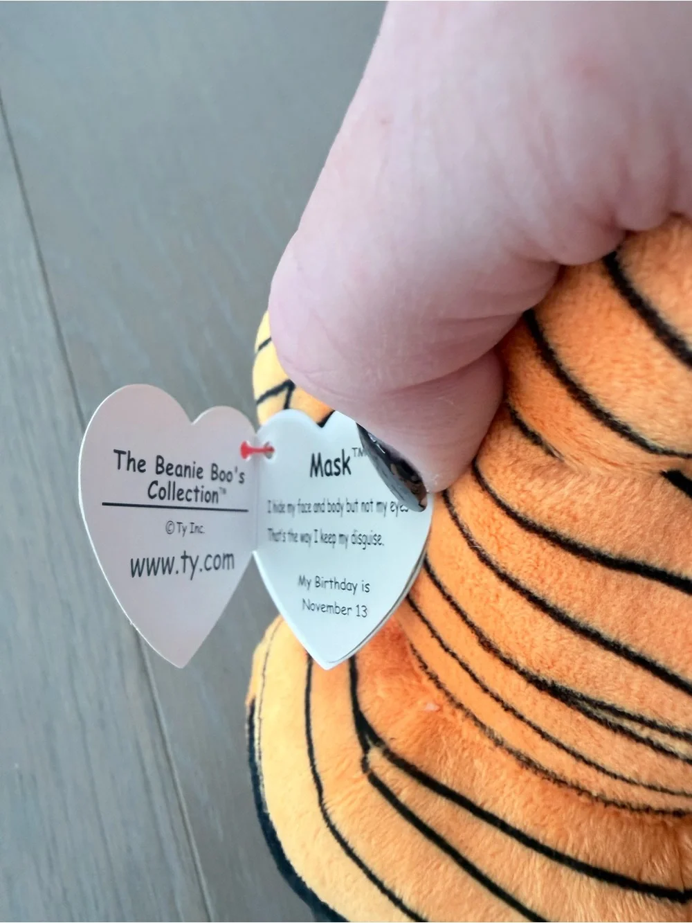 Ty Beanie baby Boo Boos 2017 Mask the Orange Mummy Halloween 🎃